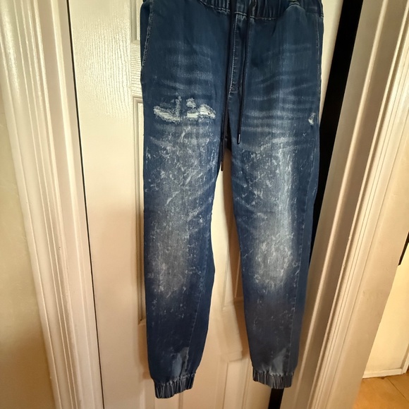 Fashion Nova Men Denim Drawstring Pant SZ M - Picture 3 of 13